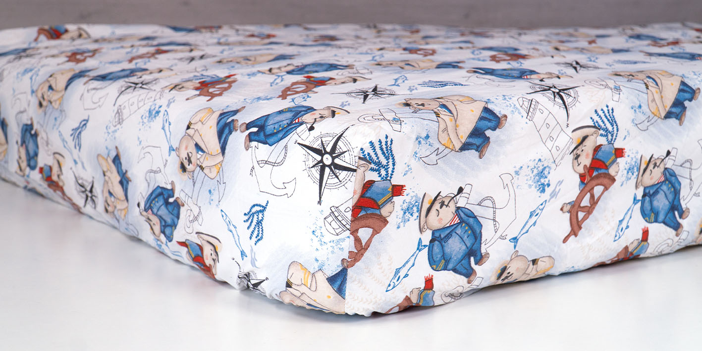 prześcieradło 80x160 marynarz morze kapitan